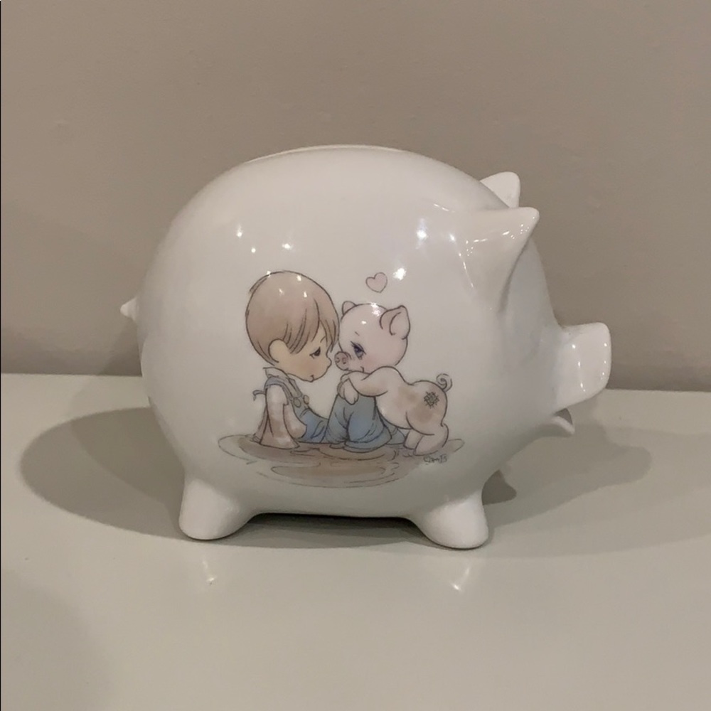 Precious Moments Vintage Ceramic Piggy Bank